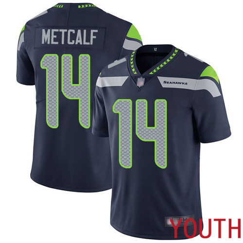 Seattle Seahawks Limited Navy Blue Youth D.K. Metcalf Home Jersey NFL Football #14 Vapor Untouchable->youth nfl jersey->Youth Jersey